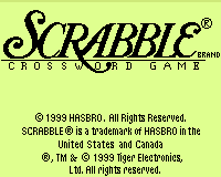 Scrabble title screen for Game.Com